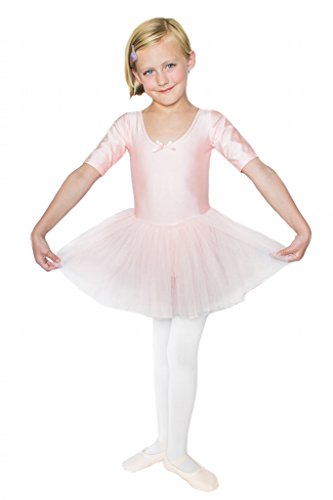 STELLE Girls' Cute Tutu Dance Dress Ballet Leotard Dress (S, Ballet Pink)