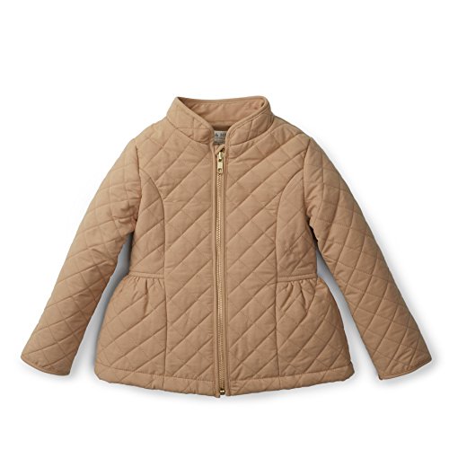 Hope & Henry Girls' Khaki Quilted Barn Jacket, Large (7-8 years)