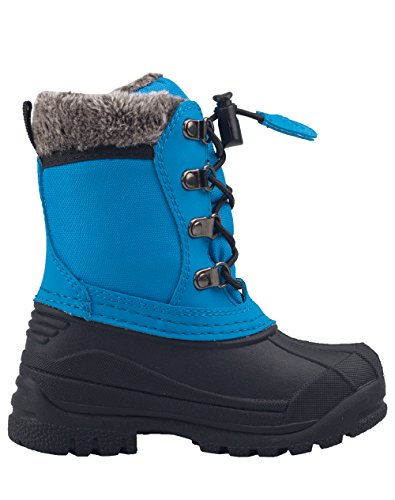 Oakiwear Childs Winter Snow Boots, Celestial Blue, 4Y US Big Kid