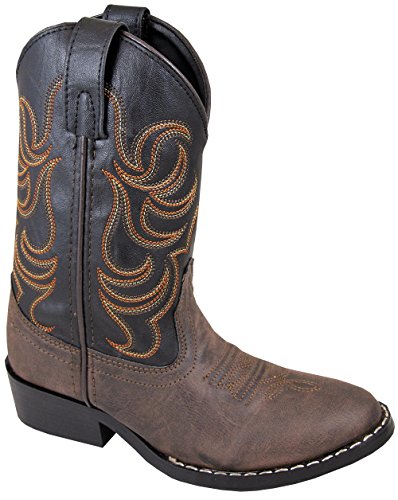 Smoky Mountain Children Boys Monterey Western Cowboy Boots Brown/Black, 13M